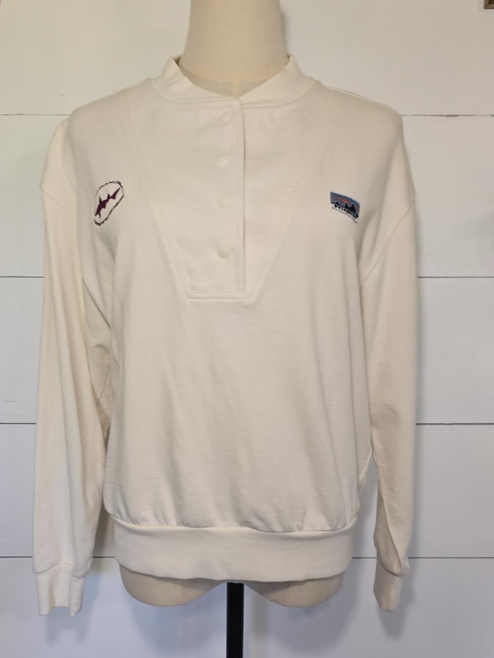 Patagonia Women's Regenerative Organic Pilot Cotton Snap Sweatshirt Cream